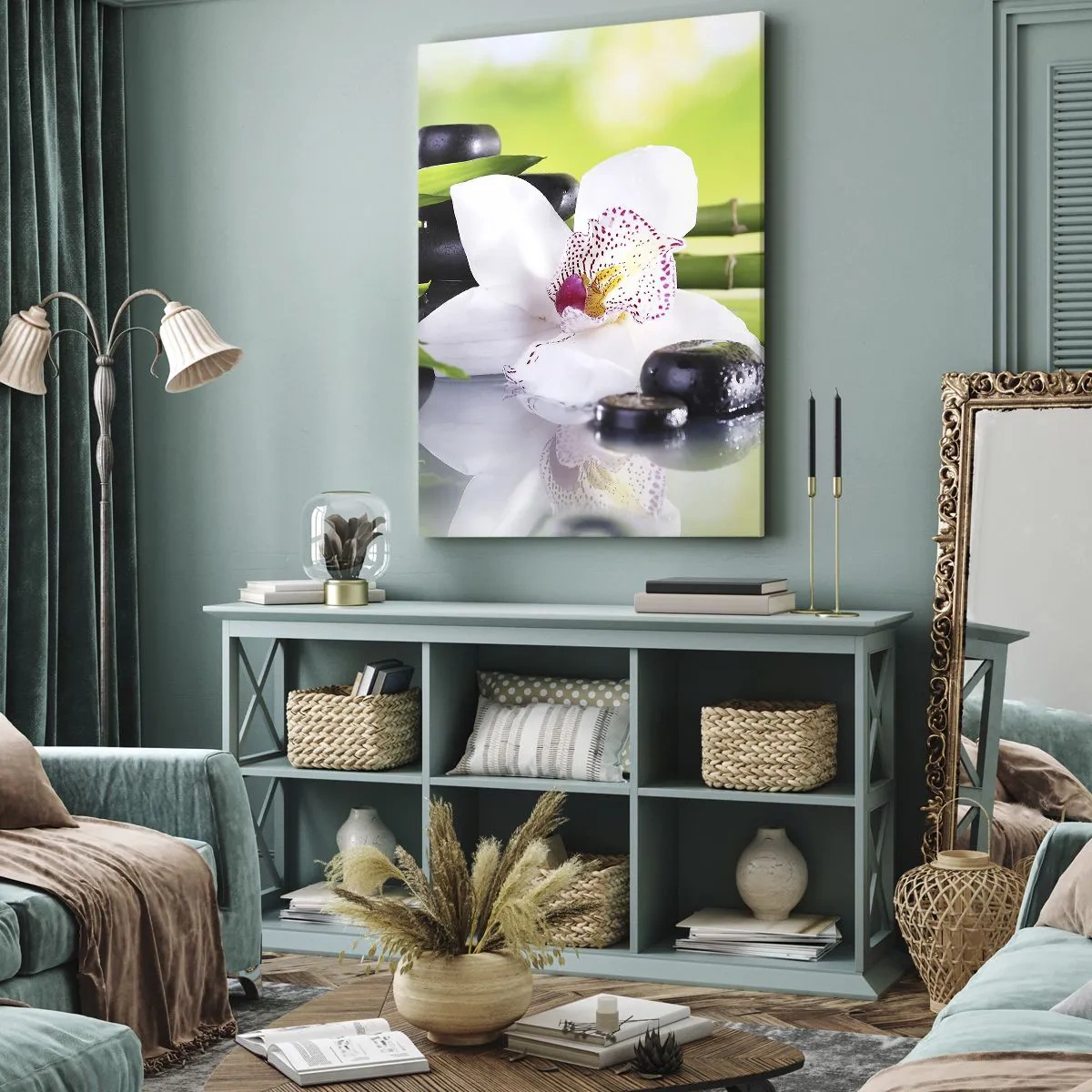 Bild auf Leinwand - Leinwandbild - Kühle Frische - 55x100 cm