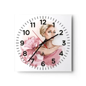 Wanduhr - Glasuhr - Wie gemalt ... - 30x30 cm