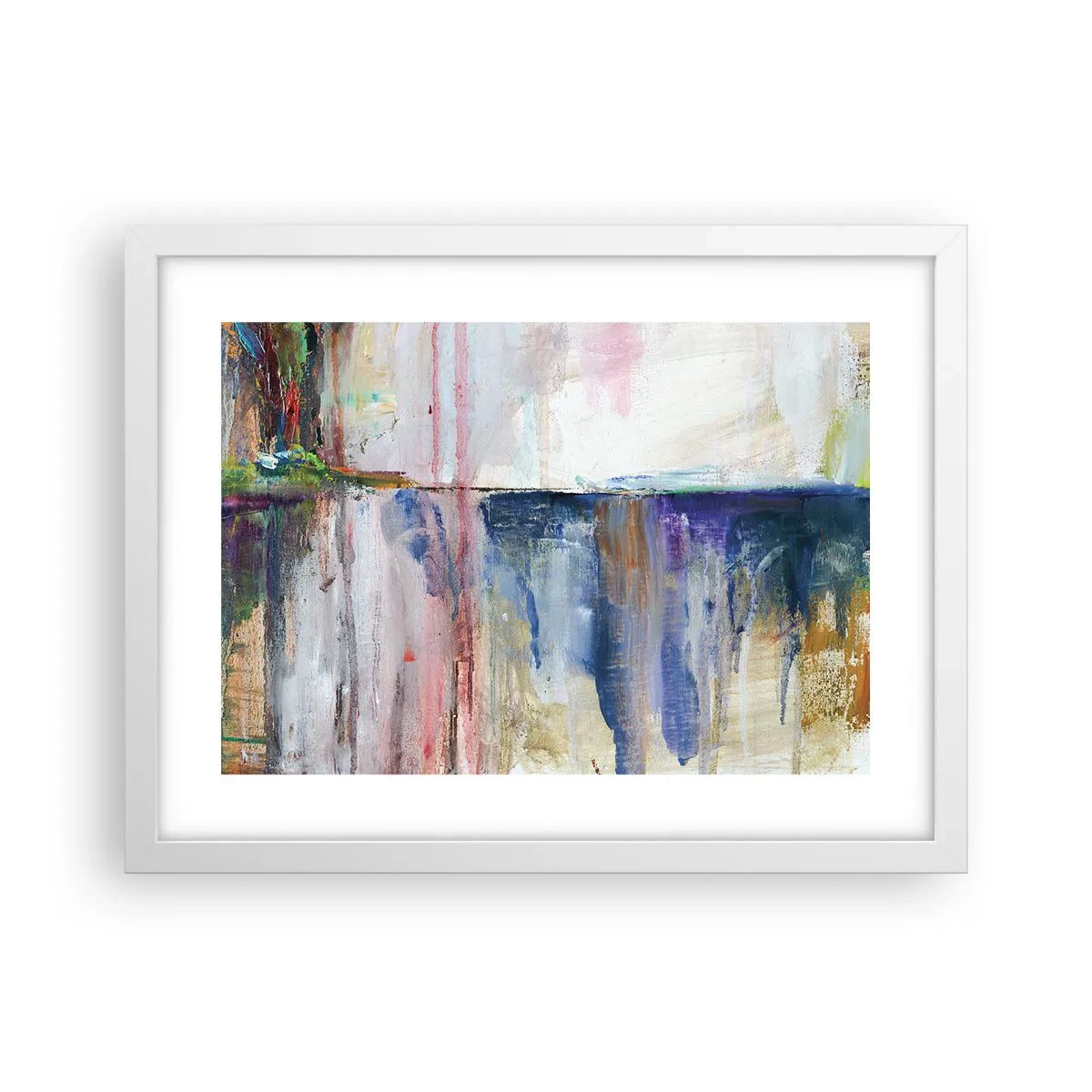 Poster in einem weißen Rahmen - Bunte Eindrücke und Assoziationen - 40x30 cm