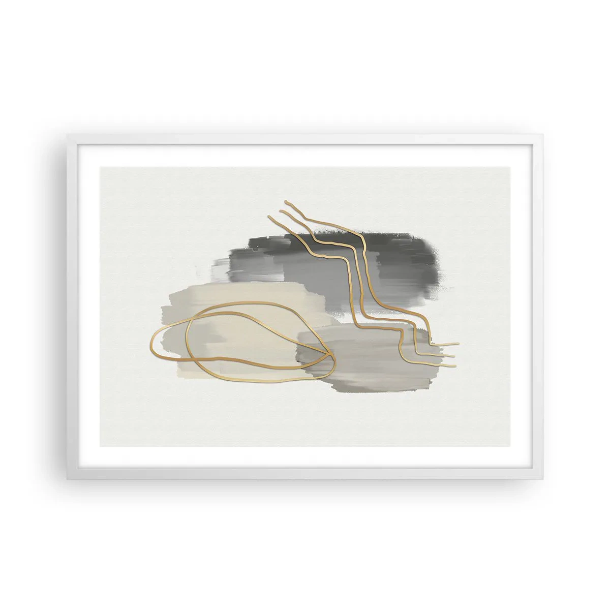 Poster in einem weißen Rahmen - Dauer und Bewegung - 70x50 cm