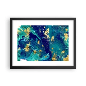 Poster in einem schwarzem Rahmen - Die Blütenblätter der Sonne - 40x30 cm