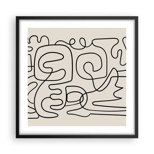 Poster in einem schwarzem Rahmen - Folge der Spur - 50x50 cm