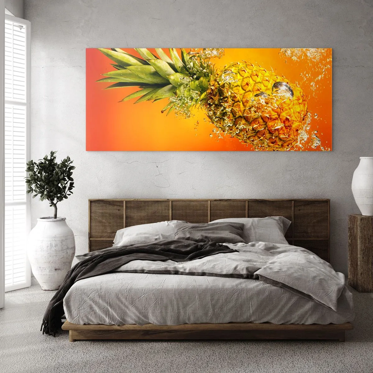 Glasbild - Bild auf glas - Tropisch saftige Frische - 100x40 cm