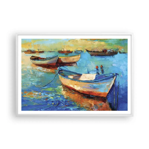 Poster in einem weißen Rahmen - In der südlichen Bucht - 100x70 cm
