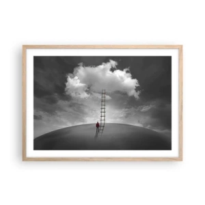 Poster in einem Rahmen aus heller Eiche - Alles ist möglich - 70x50 cm