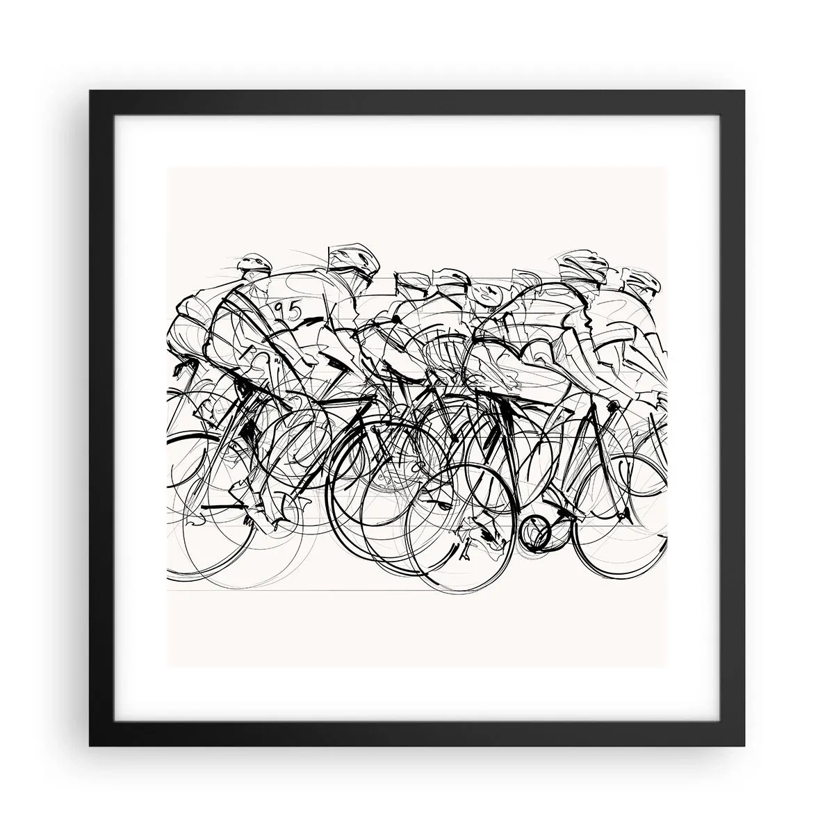 Poster in einem schwarzem Rahmen - Gemeinsam als Team - 40x40 cm