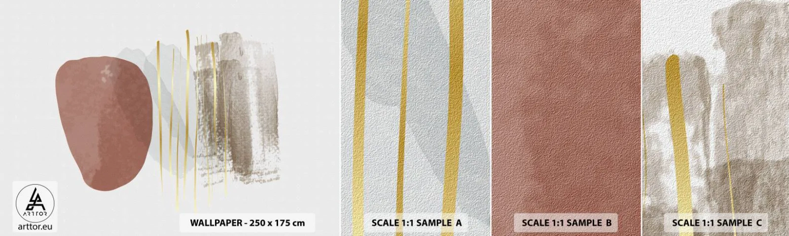 Fototapetenmuster Standard Eco - Abstrakte Kolonnade - Abstraktion, Stück, Modernes Muster - 100x30 cm