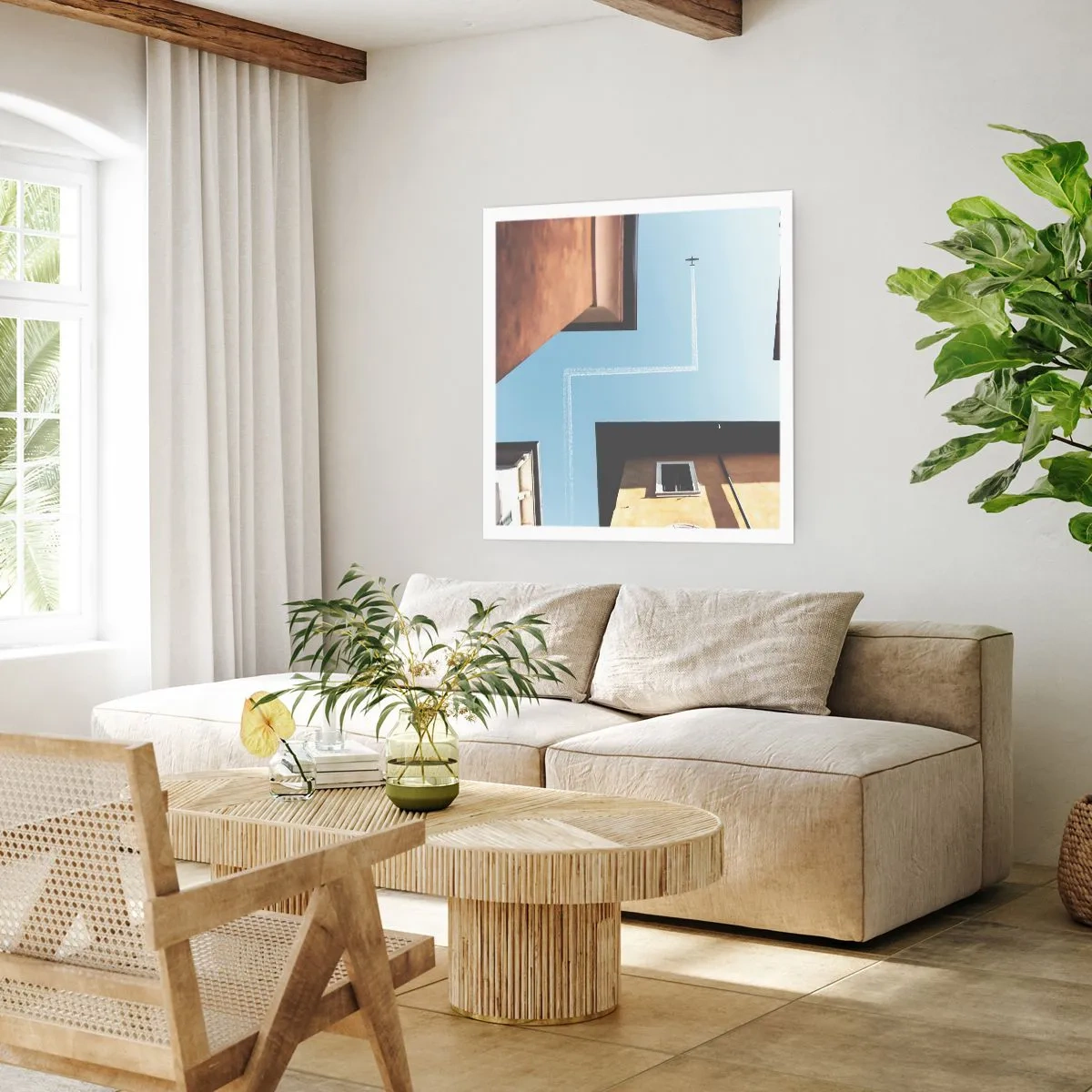 Poster - Über dem Stadtlabyrinth - 40x40 cm