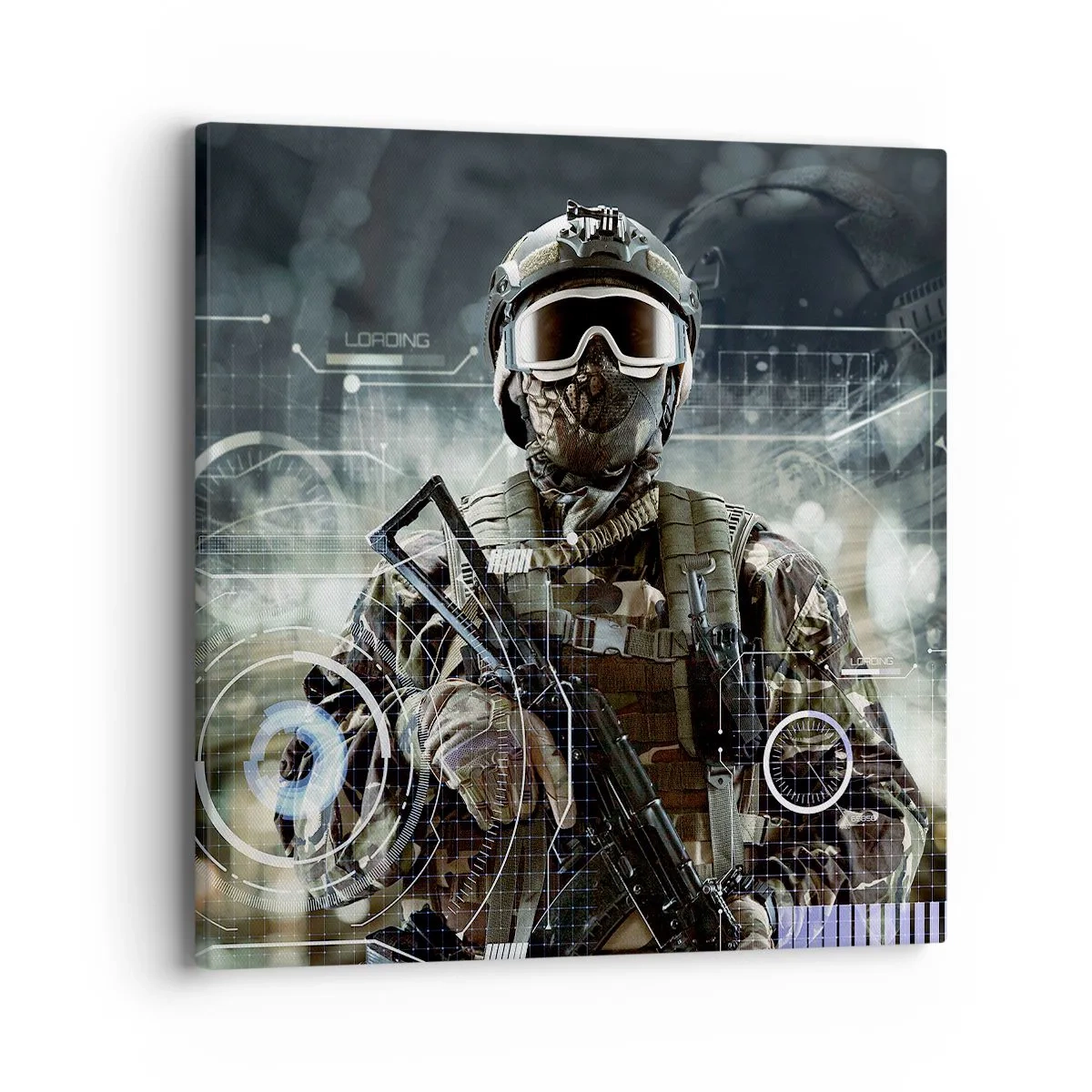 Bild auf Leinwand - Leinwandbild - Macht zu Macht - 40x40 cm