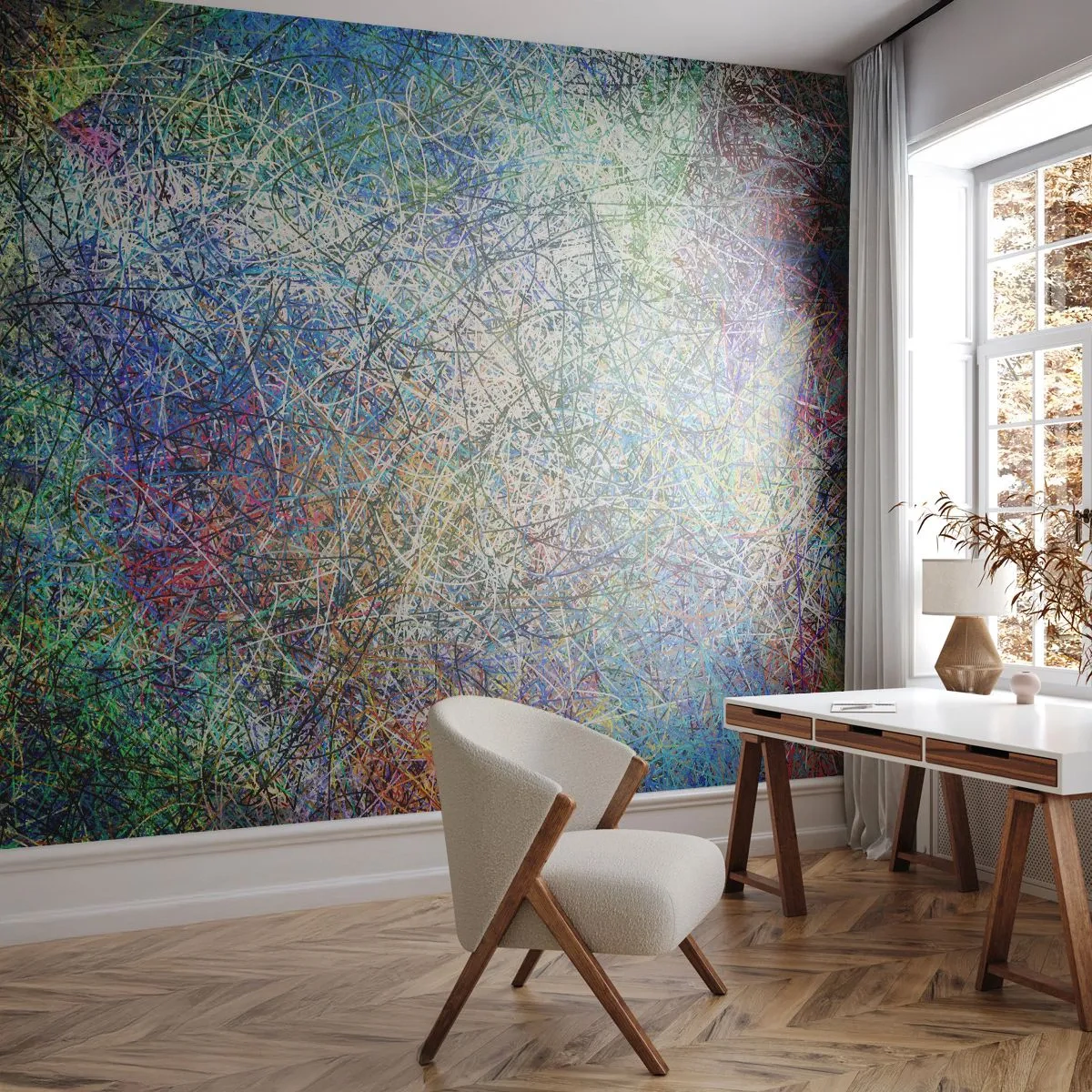 Fototapete Premium Sand - Es ist nicht so einfach - Abstraktion, Stück, Modernes Muster - 300x210 cm
