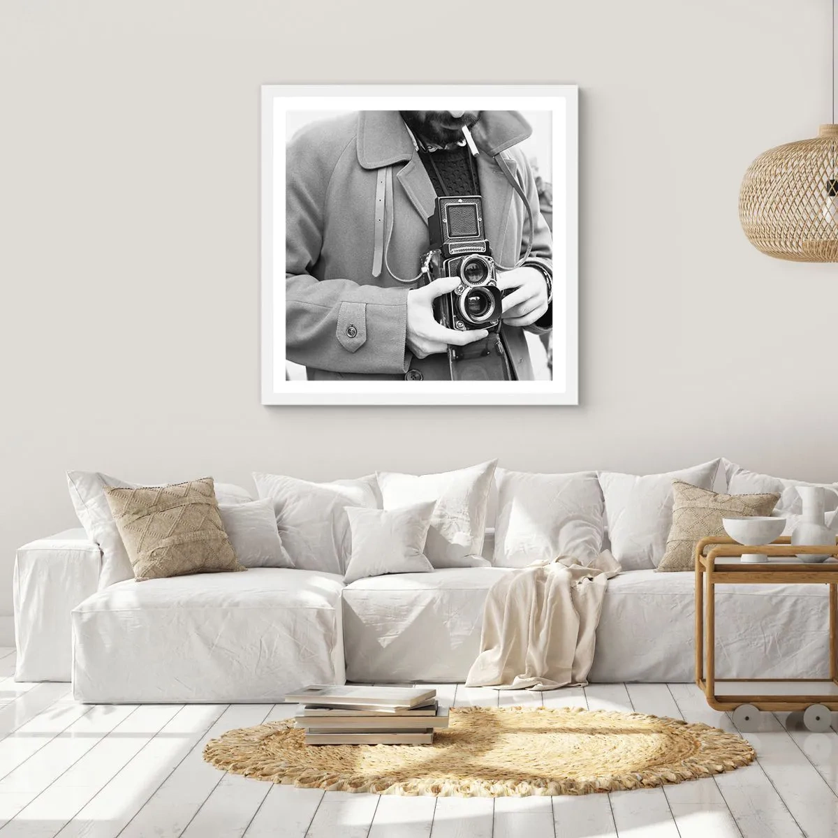 Poster in einem weißen Rahmen - Retro-Stil - 40x40 cm