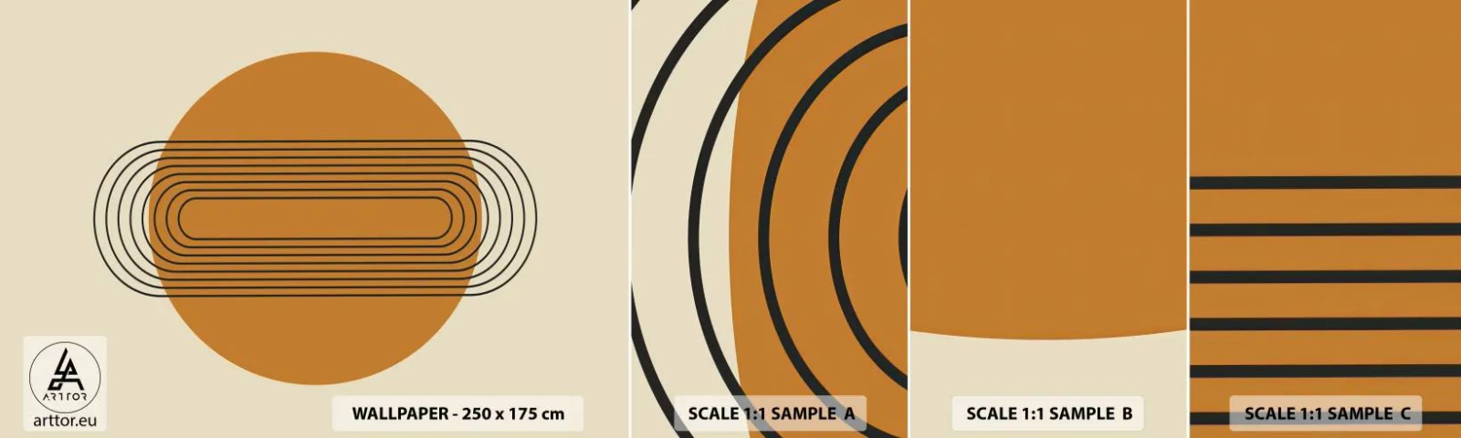 Fototapetenmuster Standard Eco - Perfekter Plan - Abstraktion, Grafik, Modernes Muster - 100x30 cm