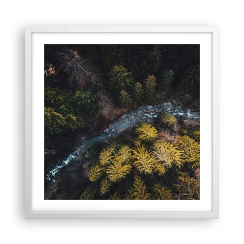 Poster in einem weißen Rahmen - Schnell und immer schneller - 50x50 cm