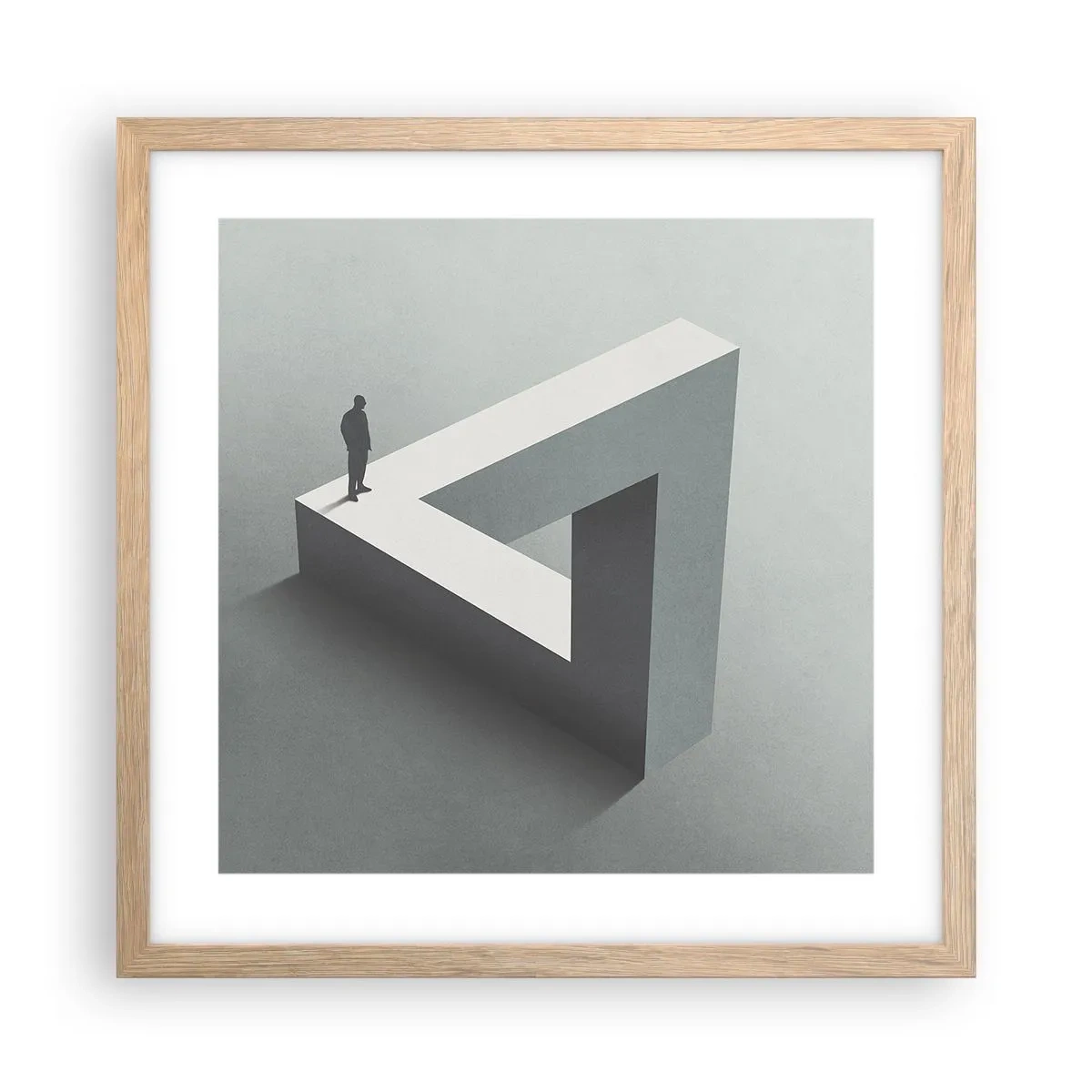 Poster in einem Rahmen aus heller Eiche - Es ist also doch möglich - 40x40 cm