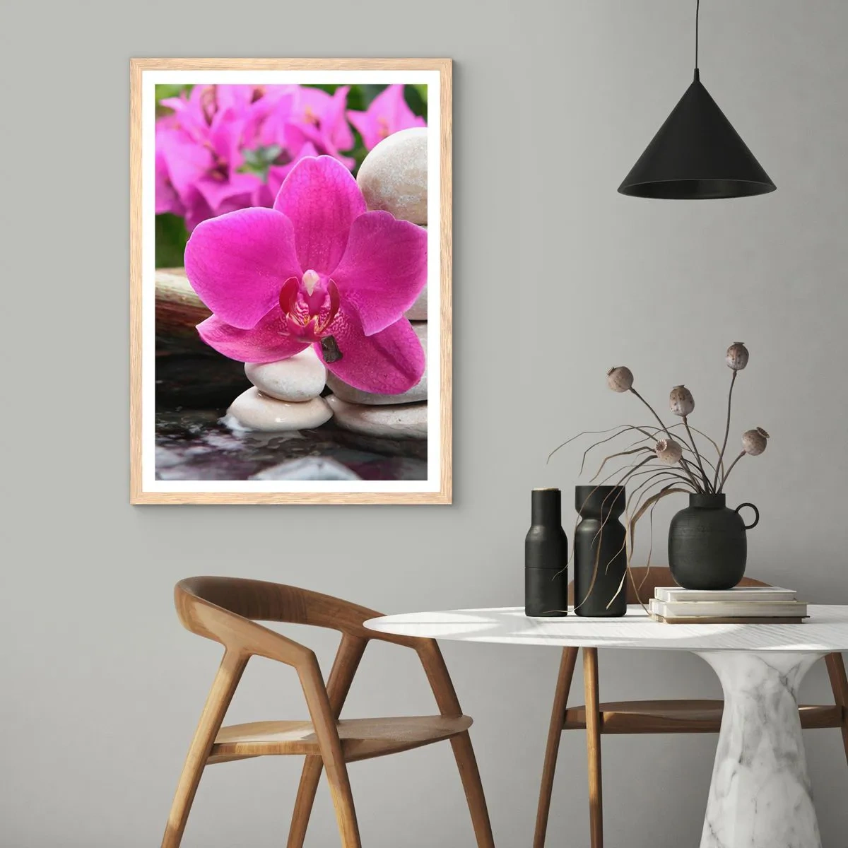 Poster in einem Rahmen aus heller Eiche - Du ruhst dich schon aus - 50x70 cm