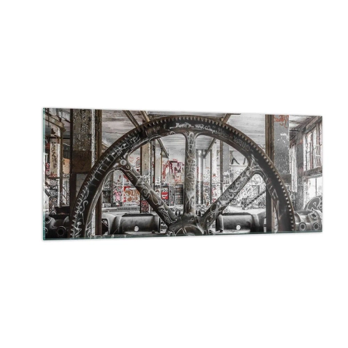 Glasbild - Bild auf glas - Das geheime Leben der Fabrik - 100x40 cm