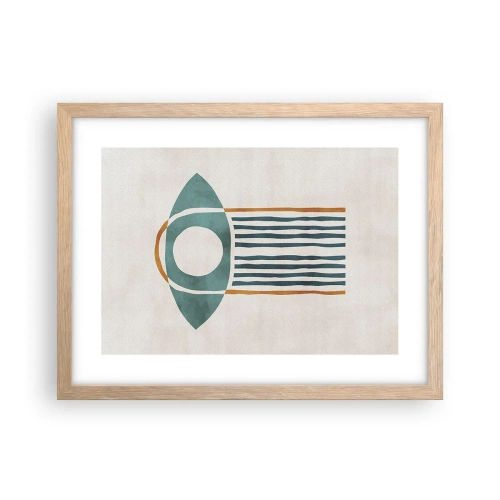 Poster in einem Rahmen aus heller Eiche - Zeichen und Rituale - 40x30 cm