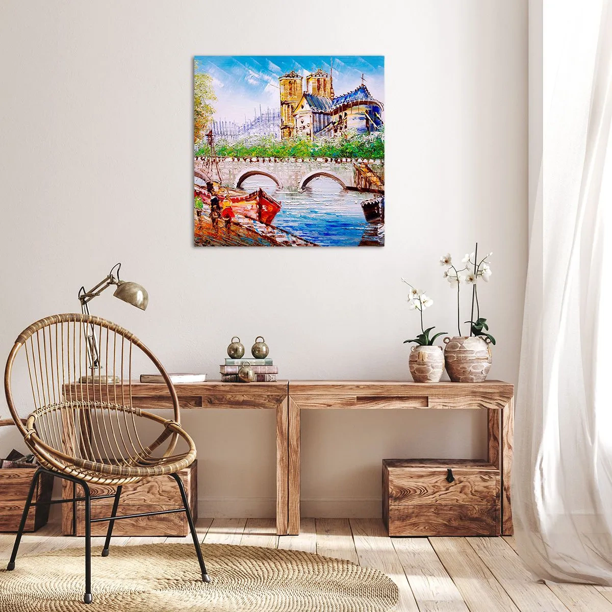 Bild auf Leinwand - Leinwandbild - Ihre Zeit vergeht nie - 30x30 cm