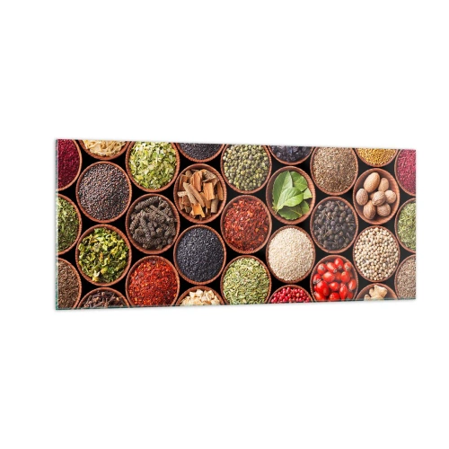Glasbild - Bild auf glas - Alle Aromen der Welt - 100x40 cm