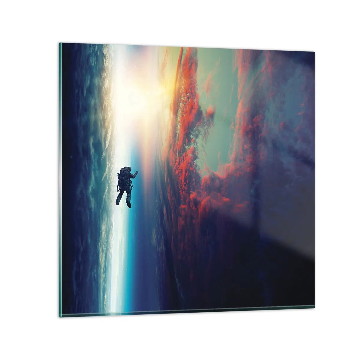 Glasbild - Bild auf glas - Sich dem Universum stellen - 60x60 cm