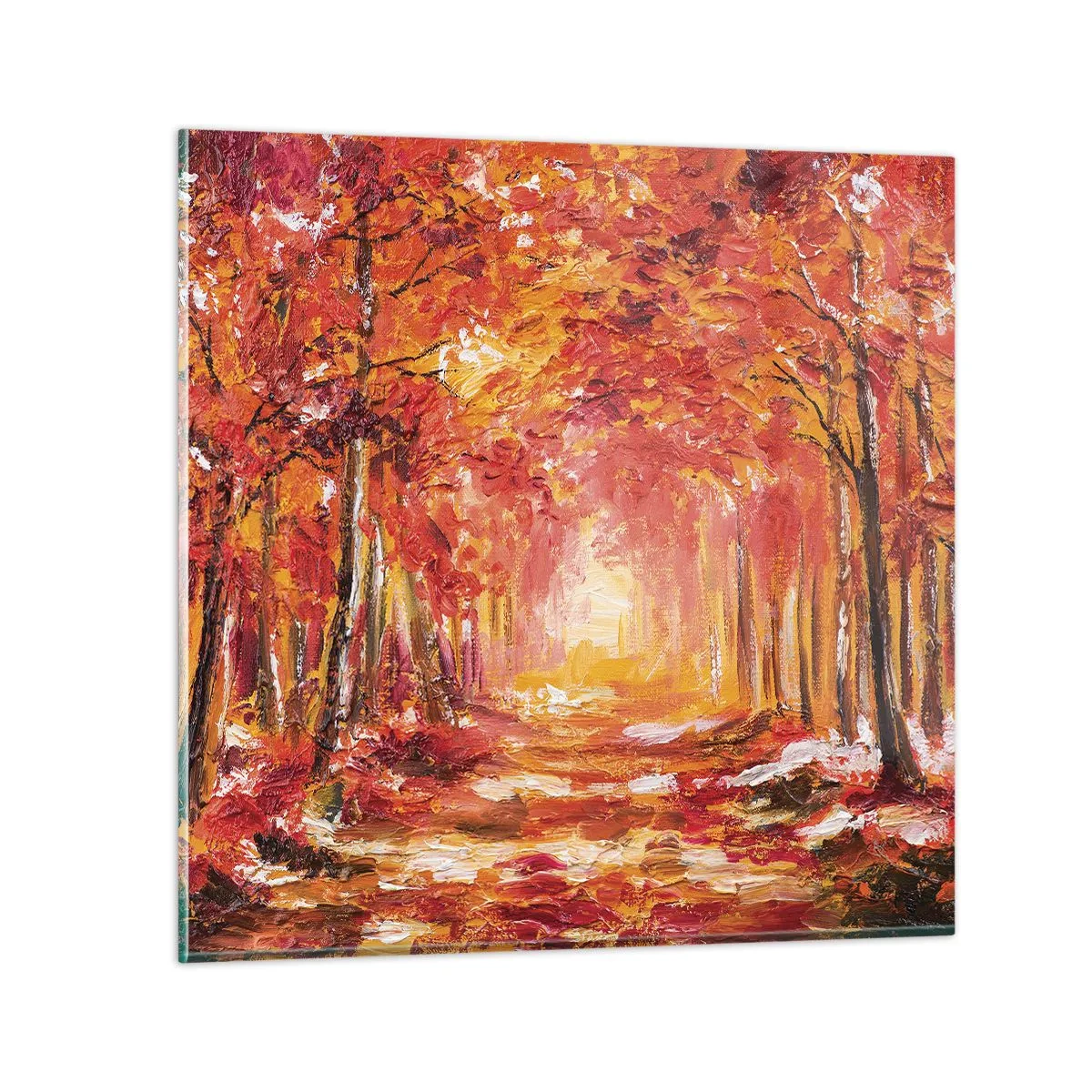 Glasbild - Bild auf glas - Kupferwald - 30x30 cm
