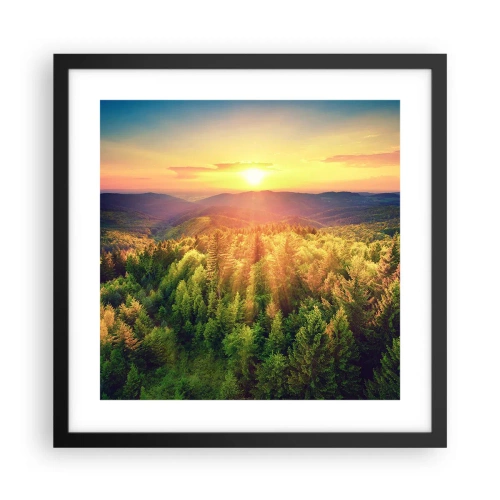 Poster in einem schwarzem Rahmen - Scheitelpunkte und Spitzen - 40x40 cm