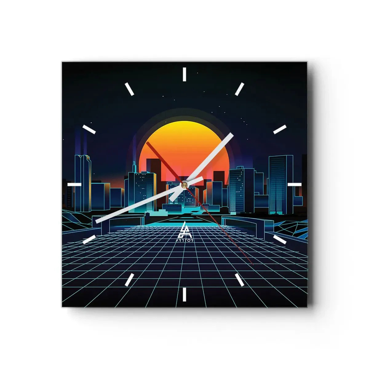 Wanduhr - Glasuhr - Willst du immer noch zu Real gehen? - 40x40 cm