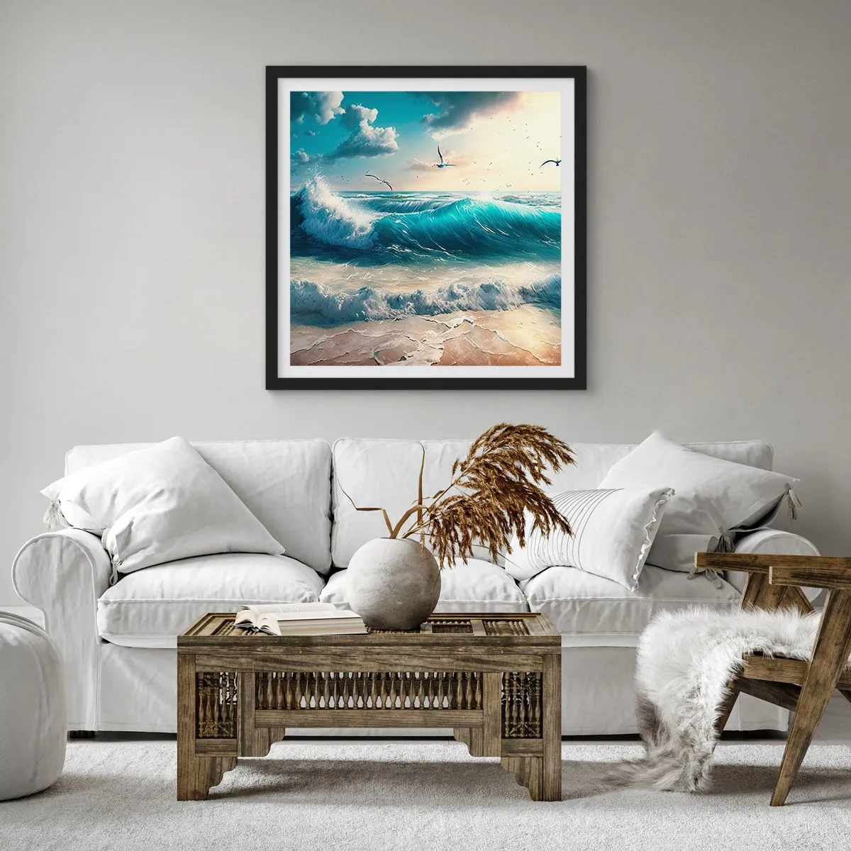 Poster in einem schwarzem Rahmen - Es summt nur für dich - 60x60 cm