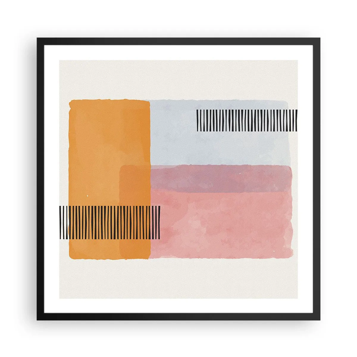 Poster in einem schwarzem Rahmen - Von Ecke zu Ecke - 60x60 cm