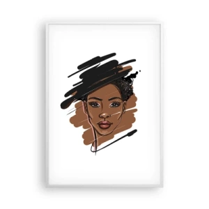 Poster in einem weißen Rahmen - Süß wie Schokolade - 70x100 cm