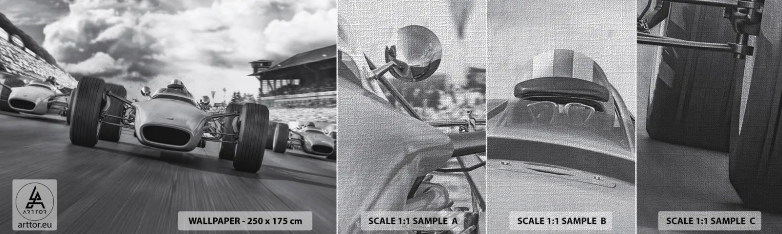 Fototapeten Muster Premium Canvas - Power ist da! - Formel 1, Fahrzeug, Wettrennen - 100x30 cm