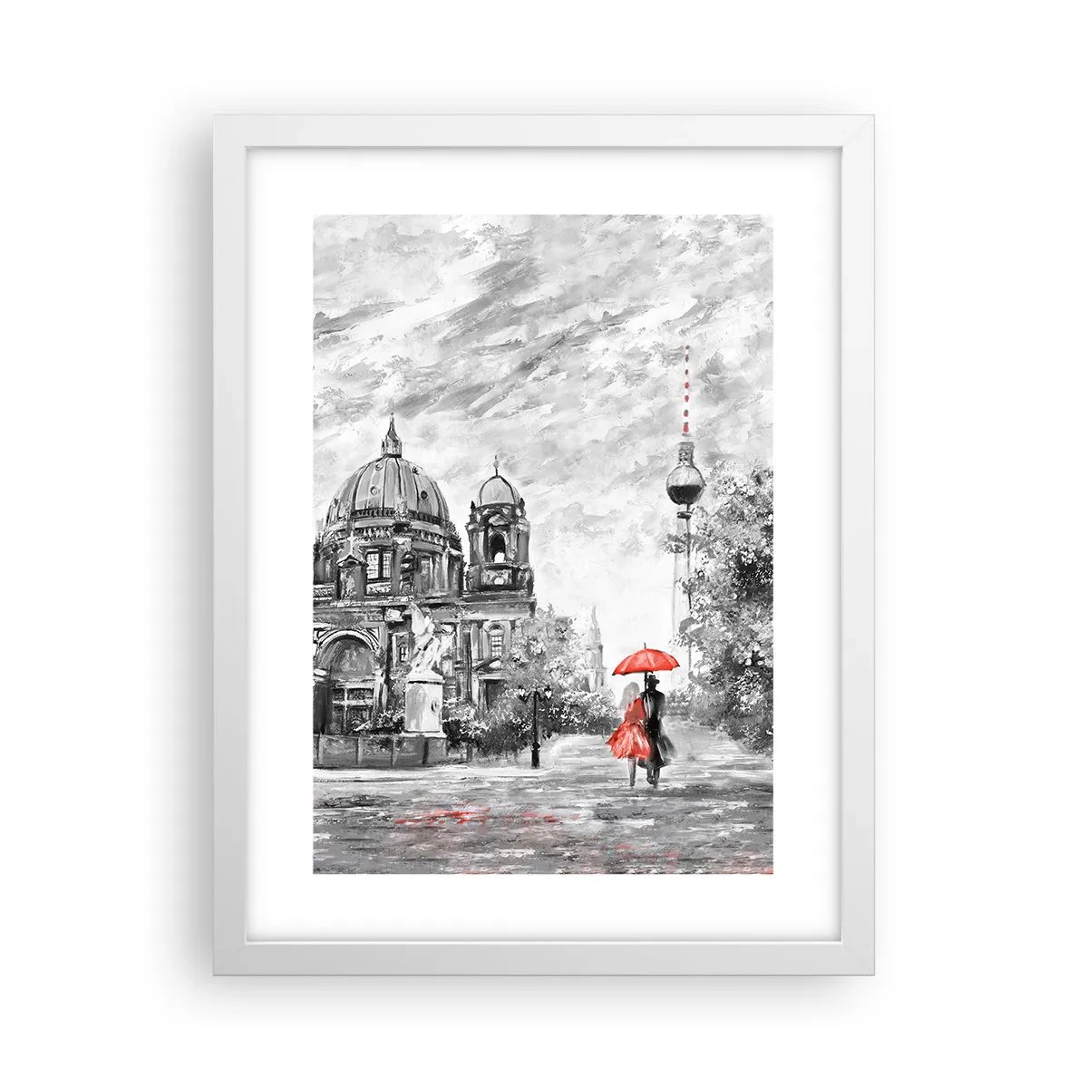 Poster in einem weißen Rahmen - Berliner Treffen - 30x40 cm