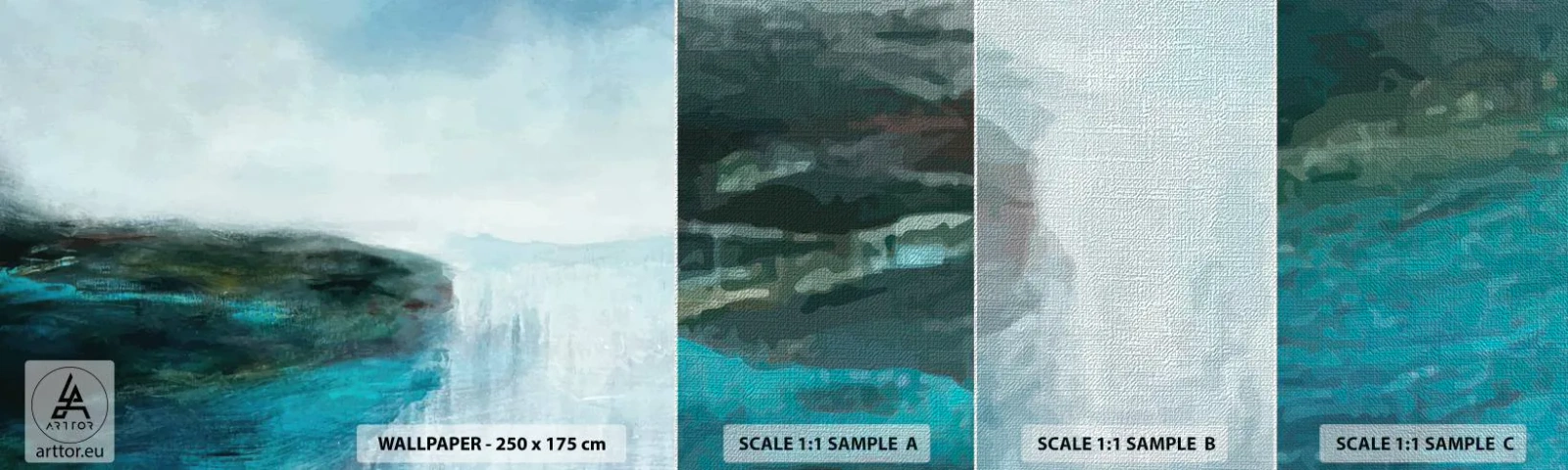 Fototapeten Muster Premium Canvas - Nautische Abstraktion - Abstraktion, Zeitgenössisch, Meer - 100x30 cm