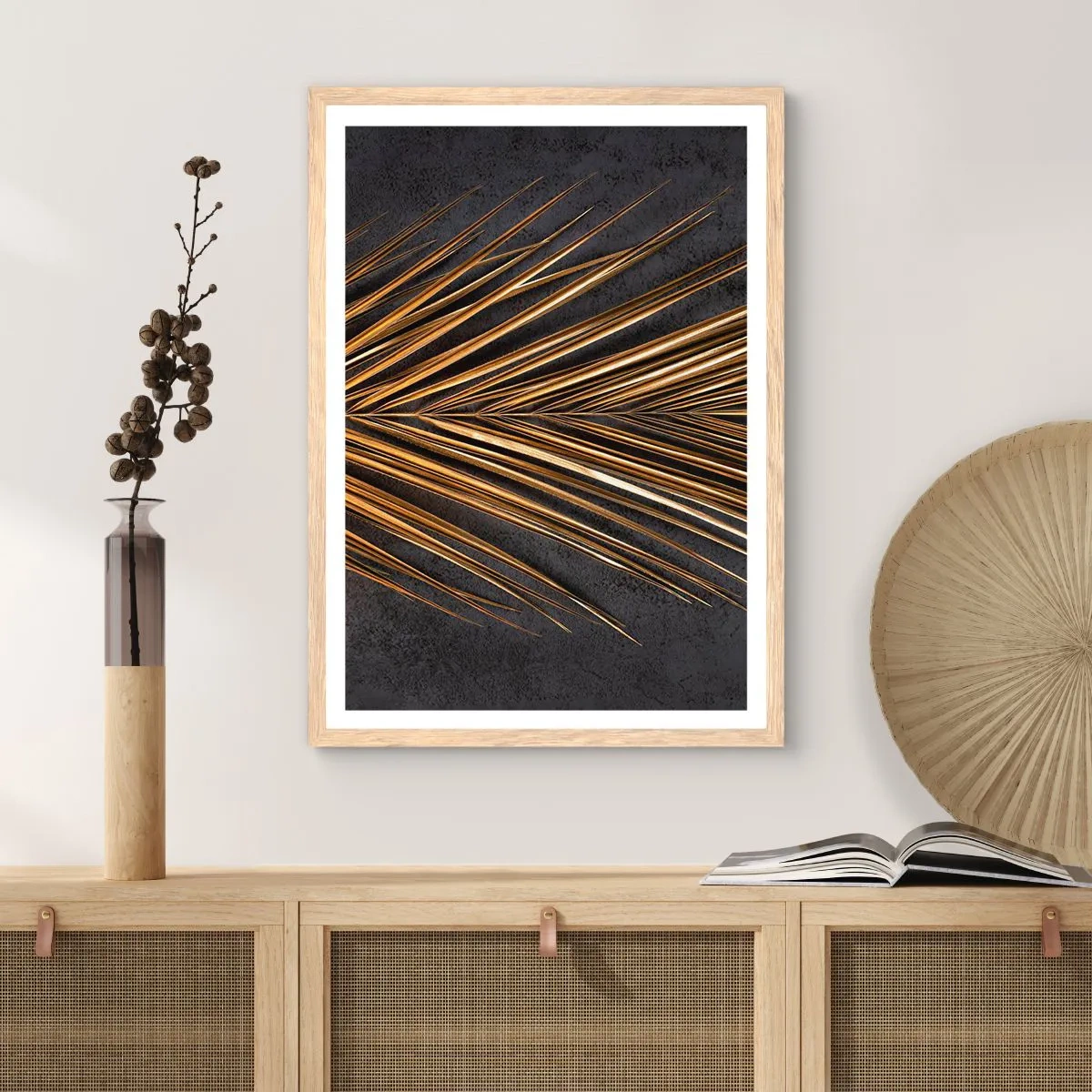 Poster in einem Rahmen aus heller Eiche - Das Gold der Tropen - 70x100 cm