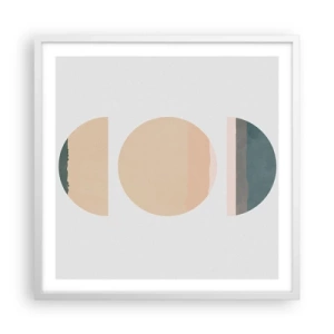 Poster in einem weißen Rahmen - Ein Rad hinter dem anderen… - 60x60 cm