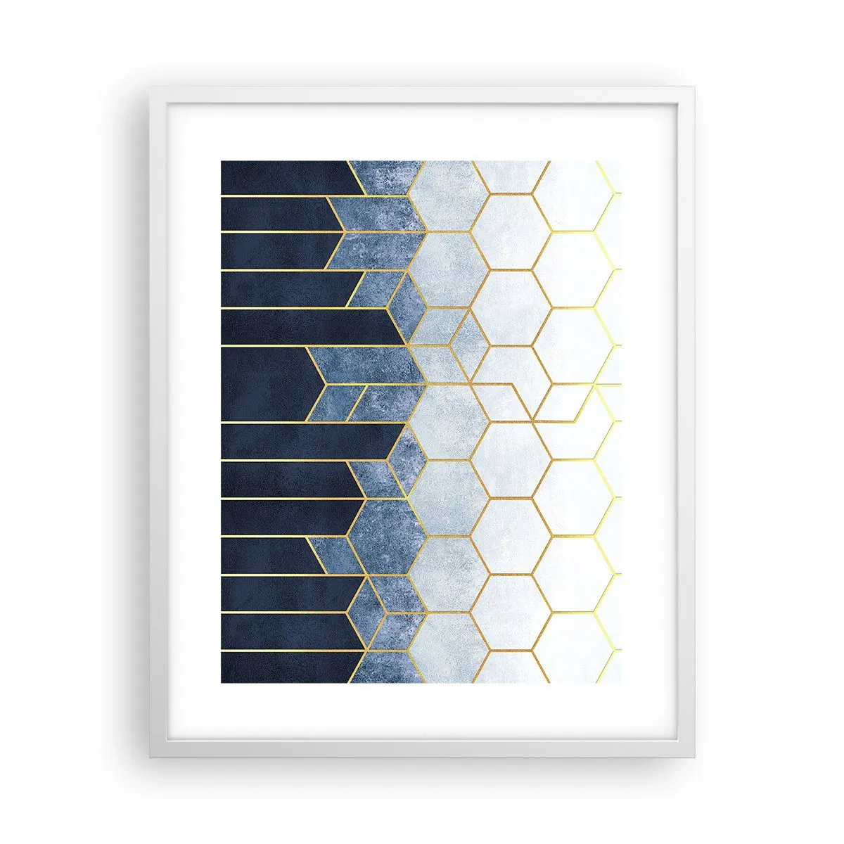 Poster in einem weißen Rahmen - Komposition im synkopischen Rhythmus - 40x50 cm