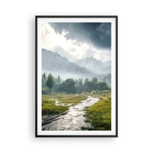 Poster in einem schwarzem Rahmen - Hin und zurück - 61x91 cm