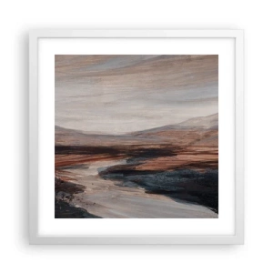 Poster in einem weißen Rahmen - Ruhiges Tal - 40x40 cm