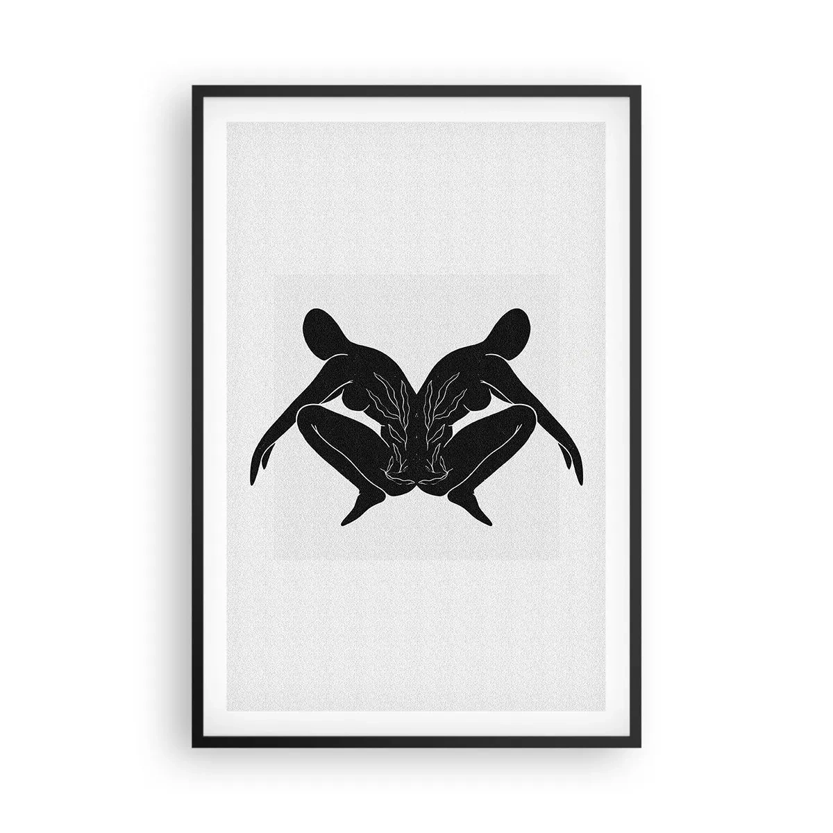 Poster in einem schwarzem Rahmen - Gemeinsame Seele - 61x91 cm