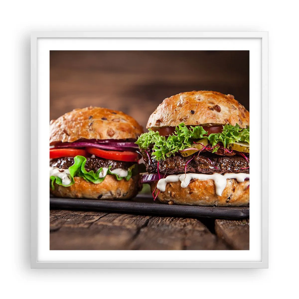 Poster in einem weißen Rahmen - Amerikanischer Traum - 60x60 cm