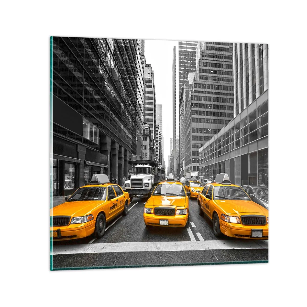 Glasbild - Bild auf glas - Wir färben die Stadt - 60x60 cm