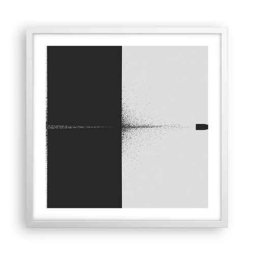 Poster in einem weißen Rahmen - Direkt zum Ziel - 50x50 cm