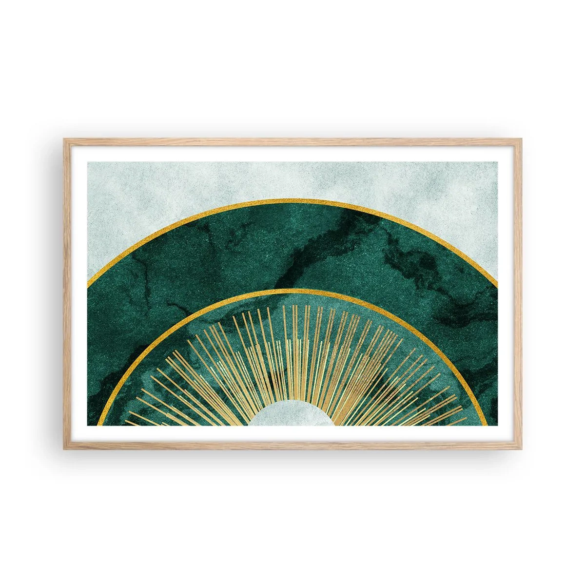 Poster in einem Rahmen aus heller Eiche - Anderes Sonnensystem - 91x61 cm