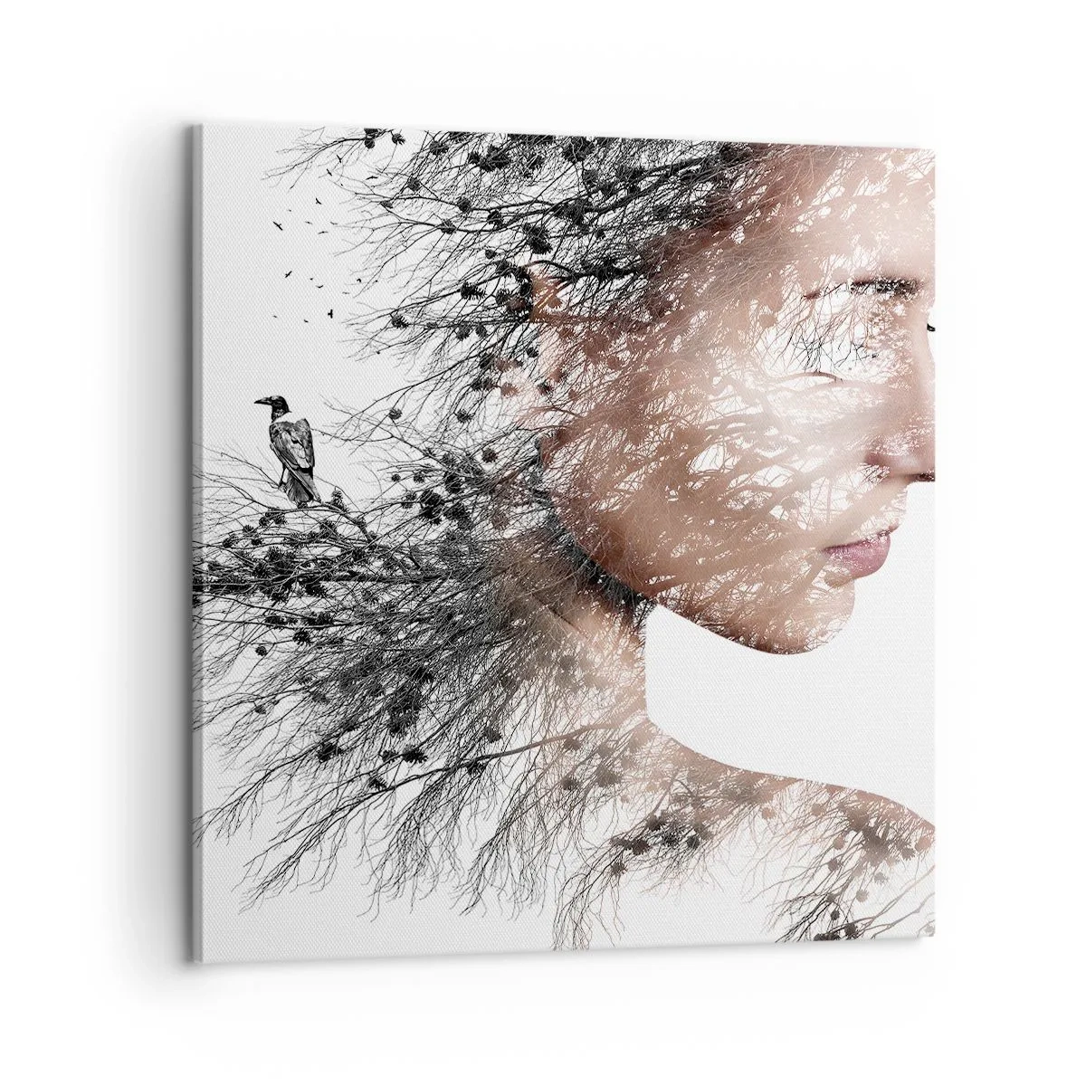 Bild auf Leinwand - Leinwandbild - Der Geist des Waldes - 60x60 cm