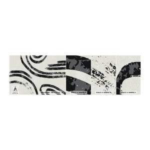 Fototapeten Muster Selbstklebend Deluxe Sticker - Bei Hälfte angehalten - Minimalismus, Striche, Boho - 100x30 cm