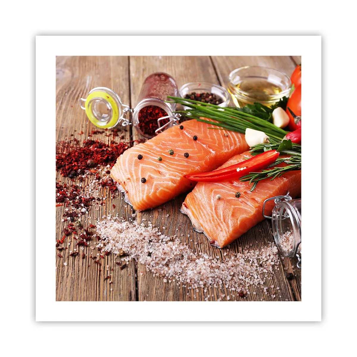 Poster - Norwegisches Abenteuer in der Küche - 50x50 cm