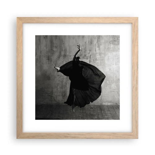 Poster in einem Rahmen aus heller Eiche - Leidenschaftlicher Gürtel - 30x30 cm