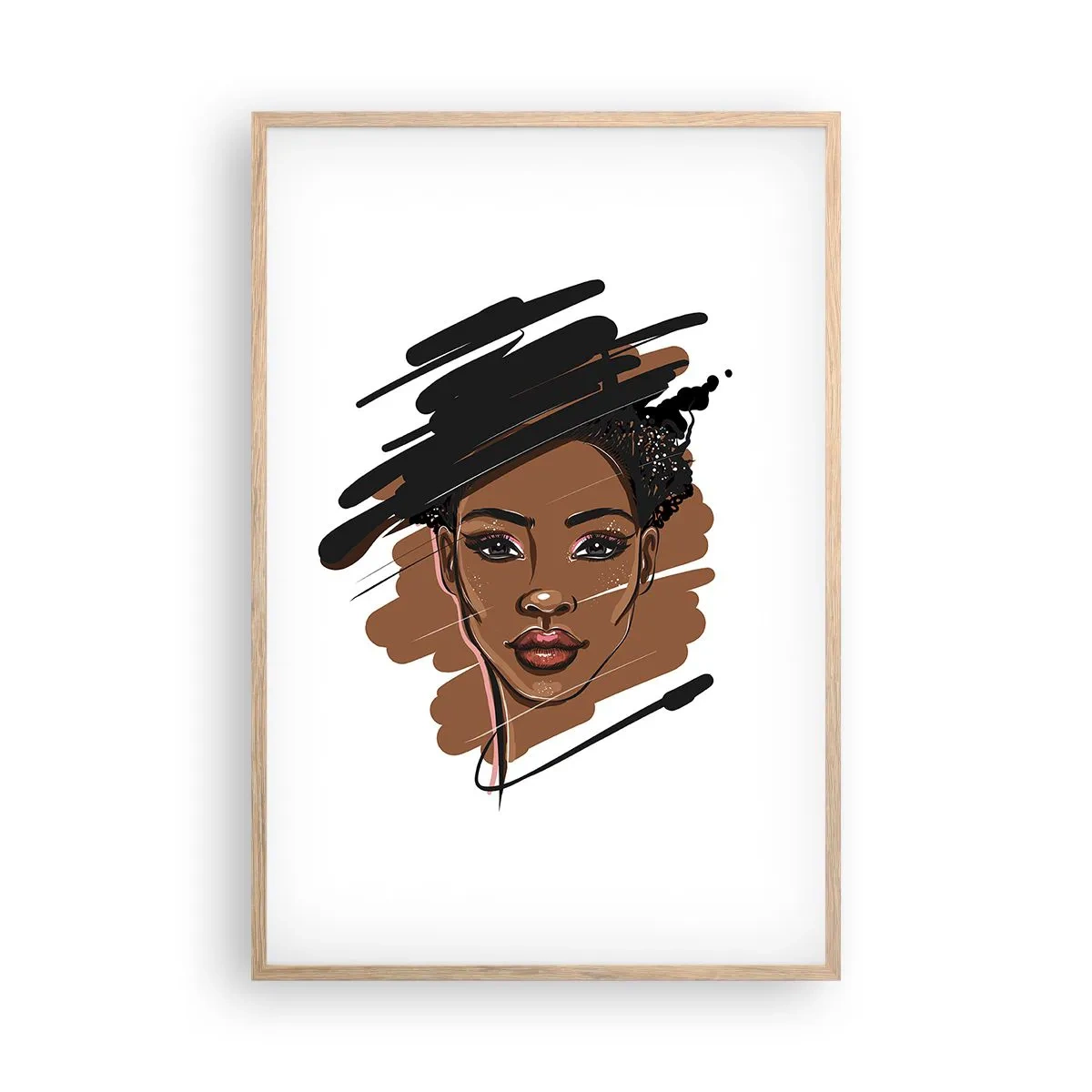 Poster in einem Rahmen aus heller Eiche - Süß wie Schokolade - 61x91 cm