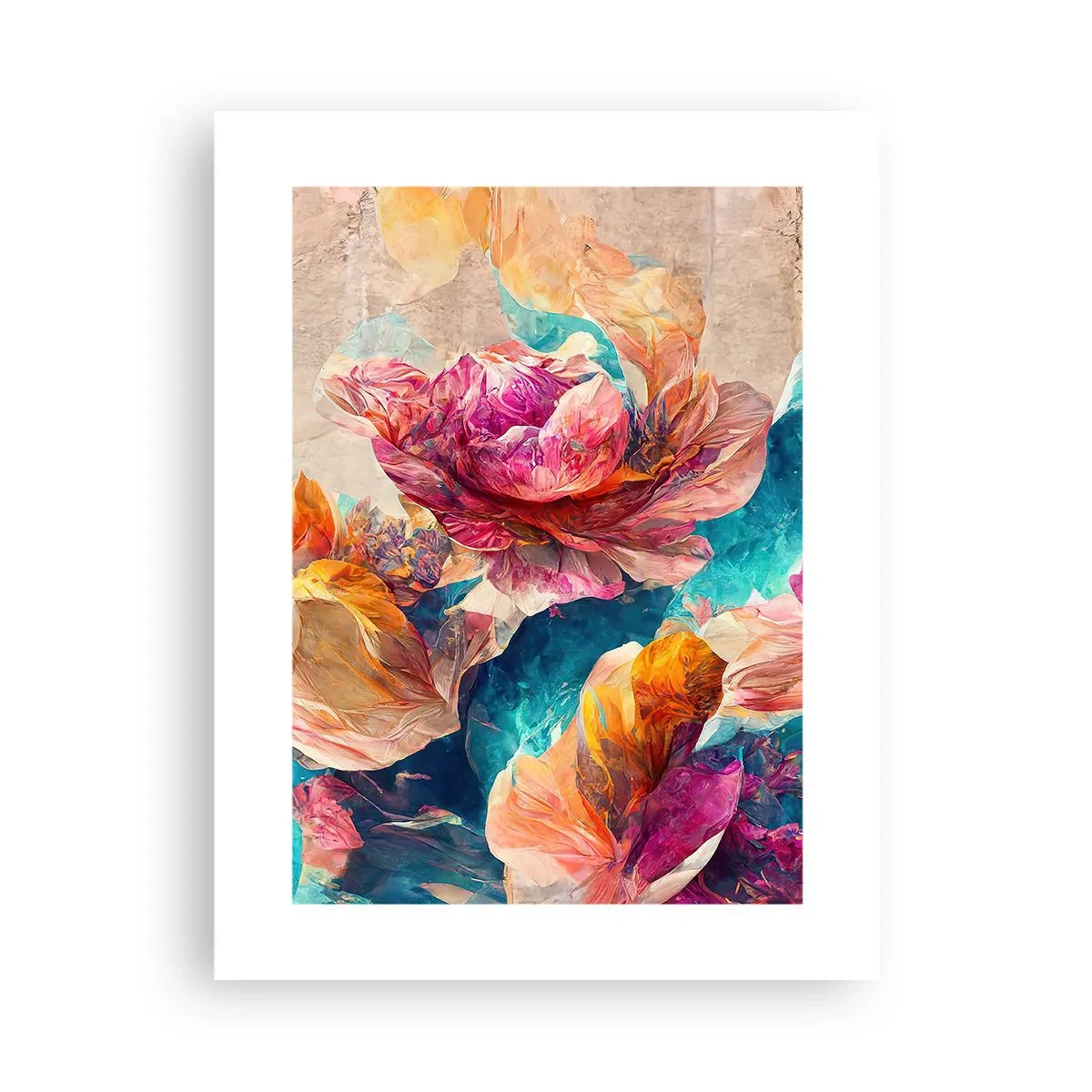 Poster - Farbenpracht des Straußes - 30x40 cm
