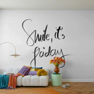Fototapete Premium Sand - Echte Freude - Typografie, Bejahung, Maxime - 300x210 cm
